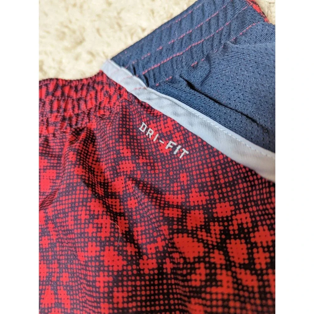 Nike Womens 3" Dash Dri-Fit Running Shorts Red Navy 576910 676 Size M Medium - Picture 9 of 9